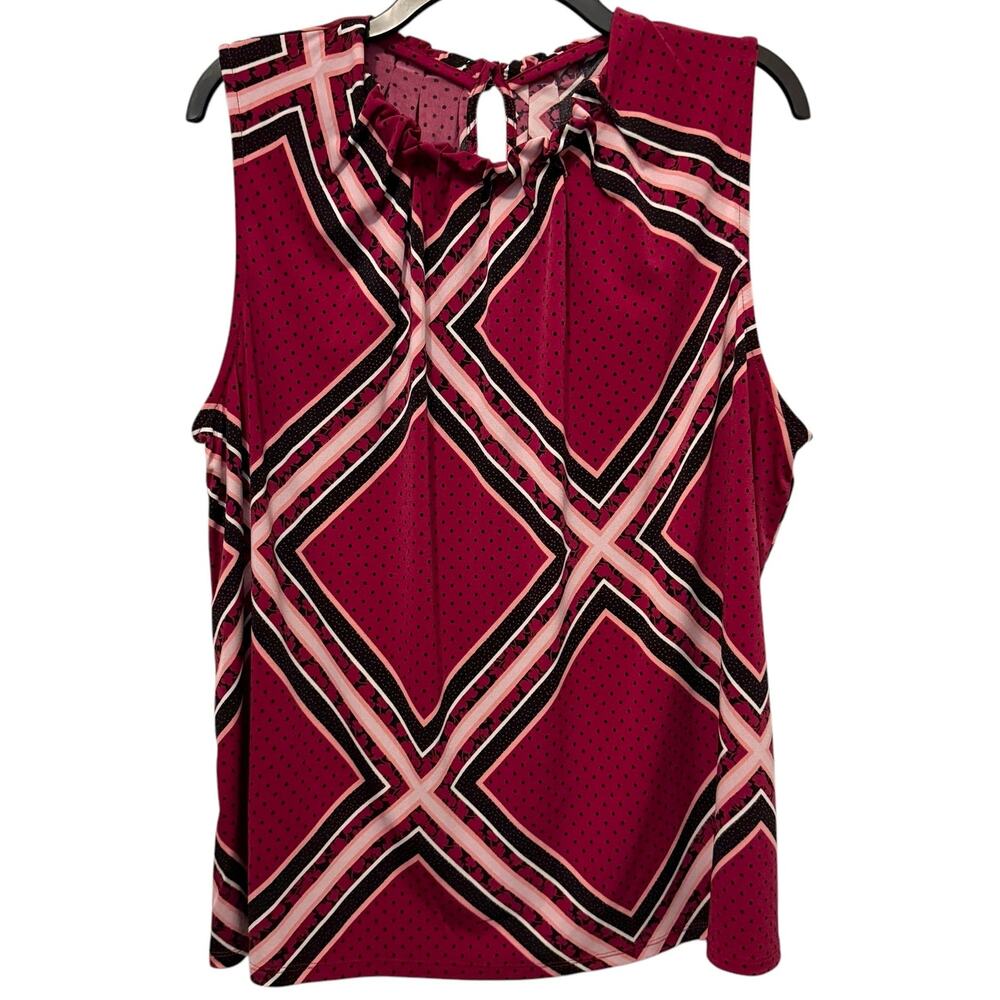 Croft and Barrow Shell Tank Top Raspberry Pink Diamond XL